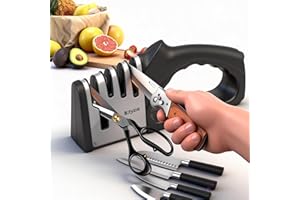4-in-1 Kitchen Knife Sharpener, Multi-Functional Knife Sharpening Kit, Stylish Kitchen Accessories Suitable for Kitchen Knive