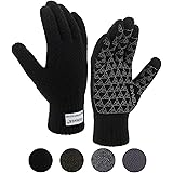 Winter Warm Touchscreen Gloves for Men and Women Touch Screen Fleece Lined Knit Anti-Slip Wool Glove