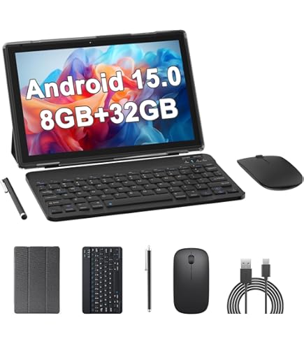 Amazon.com : PEICHENG Tablet with Keyboard and Case, Android 13.0