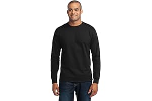 Port & Company Men's Tall Long Sleeve 50/50 Cotton/Poly T Shirt