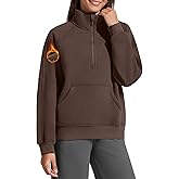G4Free Flurrylux Women's Mock Neck Sweatshirt Half Zip Hoodie Cotton Fleece Pullover Winter