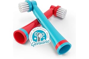 Brusheez Electronic Toothbrush Replacement Brush Heads 2 Pack (Pepper The Dinosaur)