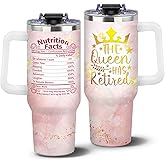 Retirement Gift for Woman - Happy Retirement Gifts for Women 2025 - The Queen Has Retired 40 Oz Tumbler - Best Retired Gifts Ideas - Goodbye Farewell Going Away Gift for Mom Coworker Nurse Teacher