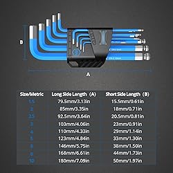 VORXEON Allen Wrench Hex Key Set 1.5mm-10mm, 9PCS