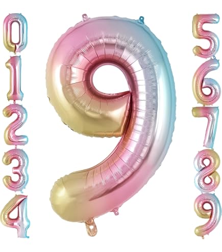 Amazon.com: Purple Number 9 Balloon 40 Inch, Big Large Foil Helium