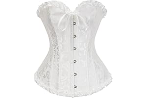 Vrapo Bustier Corset Top for Women | Overbust Lace Up Waist Cincher Shapewear Lingerie
