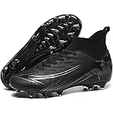 Up run Men's High Top Soccer Shoes FG Long Spikes Adult Football Shoes Lightweight Professional Athletic Training