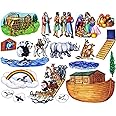 Story Time Felts Noah's Ark Bible Felt Figures for Flannel Board Stories Noah Animals Ark (Medium Precut- Adult 4.75" Tall)