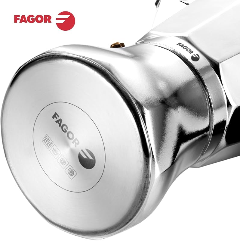 Fagor Cupy Cafetera Italiana, Inducción, Aluminio, Express, 12 Tazas Café, Apta para todas las Cocinas, Vitrocerámica, Gas, Eléctrica, Junta de Silicona Gran Durabilidad — foto 7 de 7