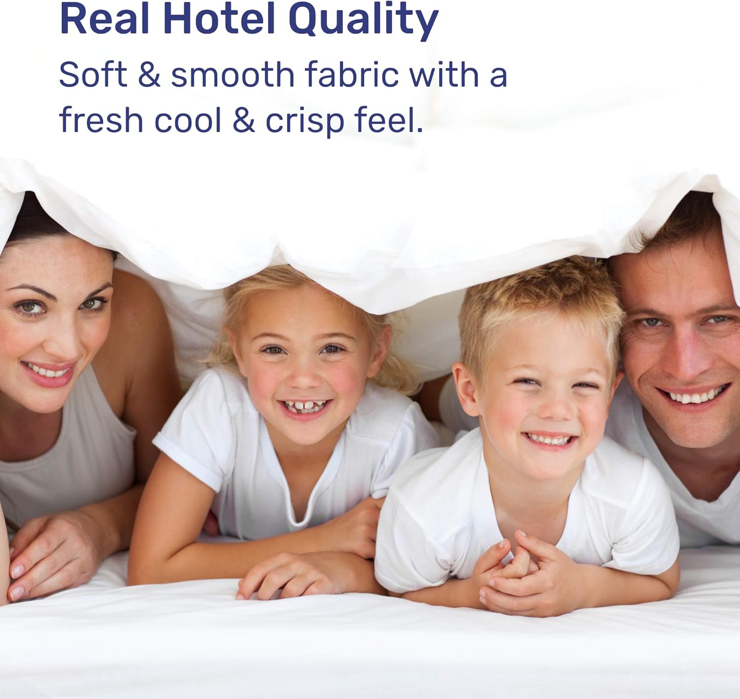 600-Thread-Count Best 100% Cotton Sheets & Pillowcases Set - 4 Pc Pure White Extra Long-staple Combed Cotton Bedding Queen Sheet For Bed, Fits Mattress 16'' Deep Pocket, Soft & Silky Sateen Weave: Home & Kitchen