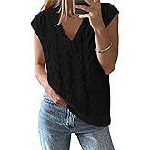 BTFBM Sweater Vest Women Oversized V Neck Cable Knit Casual Pullover Sweaters Fall Outfits 2025 Sleeveless Tops