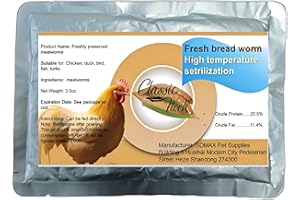 Classic Flock 3.5 Ounce High Temperature Steamed Yellow Pink Worm - Natural High Protein Food for Chicken, Bird, Tortoise and More