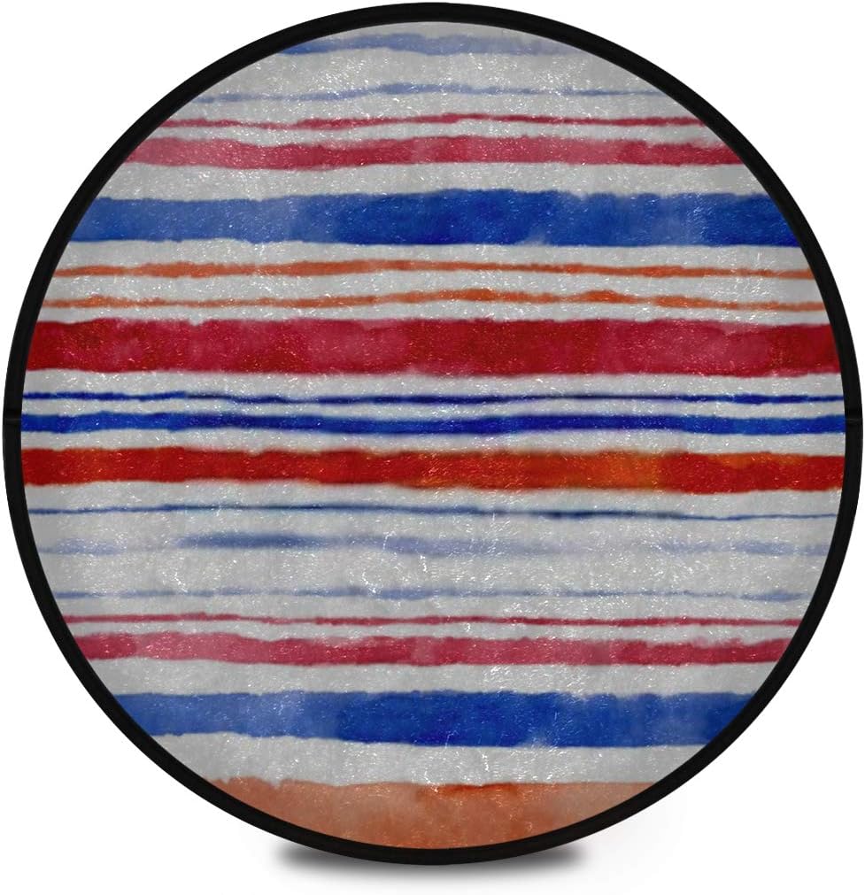 LYAOE Área Redonda Alfombra Mullida Suave Patrón sin Costuras Rayas