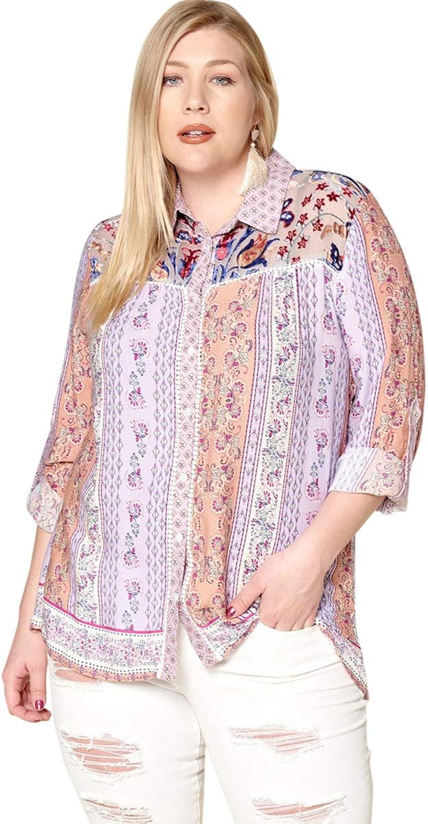 women's plus size western blouses
