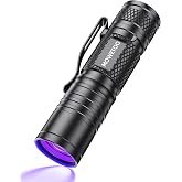 MOWETOO Black Light Flashlight,395nm Mini Zoomable UV Light | Portable But Powerful,Ultraviolet Flashlights for Pet Urine Detection, Home, Scorpion, Fluorescent, AC UV Dye Leak Detection