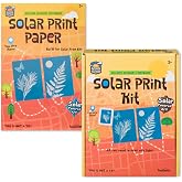Toysmith Outdoor Discovery Solar Print Paper Kit, Multicolor, 36 Sheets | Sun Print Paper, Stencils and Frames, Outdoor Science Art, Nature Crafts, Classroom Projects, Creative Craft Gift, Ages 8-12
