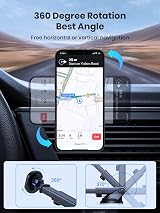 TOPK Car Phone Holder Magnetic Mount 360° Rotation Long Arm Strong Magnet view 6