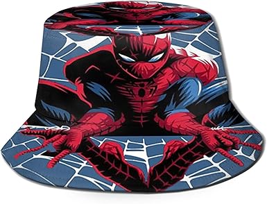 JONINOT Blue Spider-Man Bucket Sun Hat for Beach Uv Protection