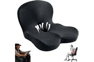 Orthopedic Cushion, Memory Foam L Shaped Seat Cushion for Office Workers,Car Drivers, Instant Relief Sciatica Pain,Tailbone a