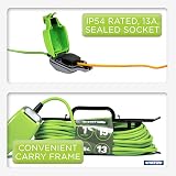 STATUS 15m Green Weatherproof Extension Lead IP54 13A Single Socket view 3