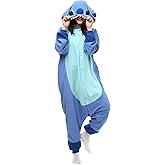 Wishliker Adult Onesie Animal Pajamas Halloween Cosplay Costumes Party Wear Blue