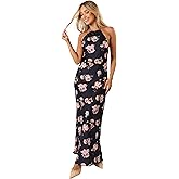Petal & Pup Womens Hadley Halterneck Maxi Dress