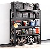 CXDMB Metal Storage Shelves Unit,5-Tier Adjustable Heavy Duty Garage Shelving,3000LBS Garage Storage Industrial Shelves,Storage Racks,Steel Shelf Suitable for Shop,Warehouse,Basement