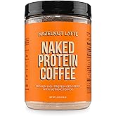 NAKED Hazelnut Latte Protein Coffee - Premium Colombian Iced Coffee Protein Shake Drink, Delicious Keto Friendly and Gluten Free, 17 Servings