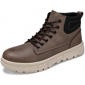 LAF LAVSHEE Steel Toe Boots for Men – Composite Toe Shoes, Slip Oil Acid Resistant Rubber Outsole, Breathable Mesh Lining and