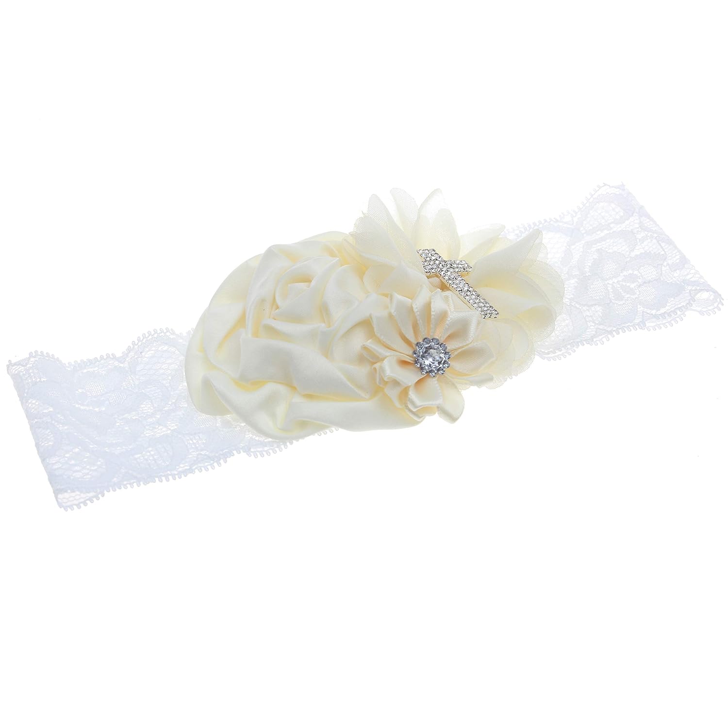 christening bows headbands