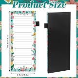 Thboxes 3 Pack Magnetic Shopping List Pad Fridge 180 Sheets Floral Style view 2