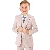 Boys’ Formal Suit 5 Piece Set, Toddler Tuxedos for Wedding, Suits for Teens Boy Dress School Clothes