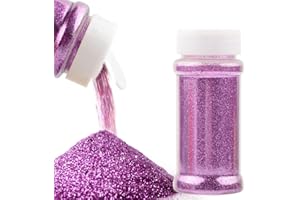 DSHIJIE Ultra Fine Glitter 80g/2.8oz Craft Glitter Powder,Resin Glitter Powder Sequins Flakes,Metallic Iridescent Glitter for DIY Crafts,Nail Art,Hair Face Body,Epoxy Resin,Painting,Festival Decor(Purple)