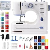 Ninonly Sewing Machine for Beginners, Portable Electric Sewing Machine with 16 Stitches, Foot Pedal and Accessories Kit for Home DIY Sew Projects, Purple