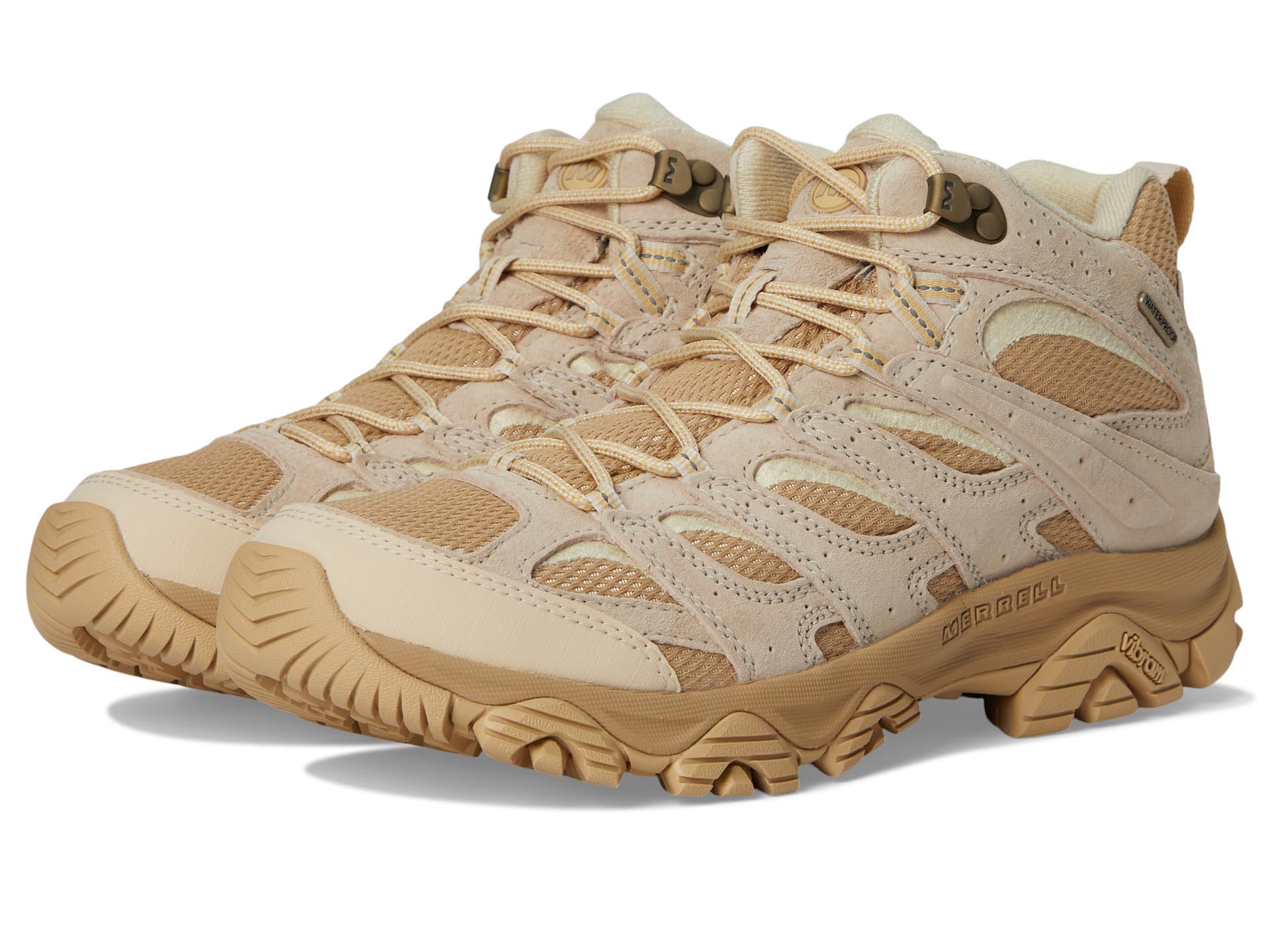 Merrell Men's Moab 3 Mid Waterproof Hiking Boot, Latte, 8.5 Image
