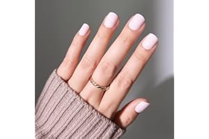 Glamnetic Press On Nails - Sweetie Set | Super Short Pink Fake Nails, Salon Quality Milky Nails | 12 Sizes - 30 Nail Kit with Glue