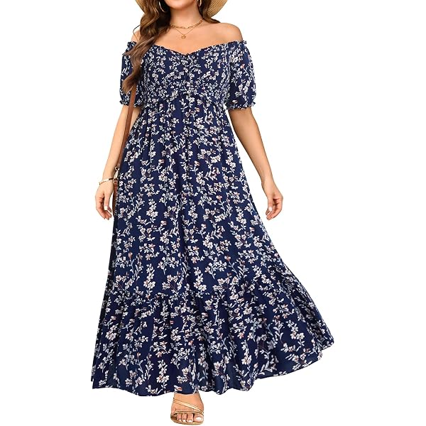 Calvin Klein Womens Plus Printed Long Maxi Dress Navy 2X at Amazon Women's  Clothing store
