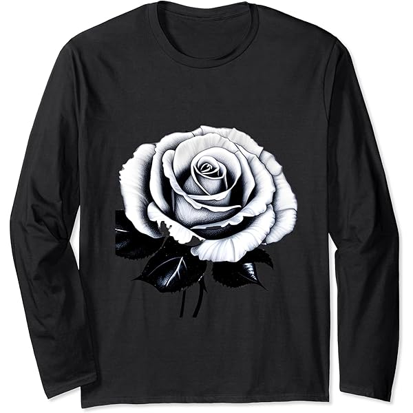 ♧Roseページです♧ Amazon.com: Black and white Rose Flower Graphic Design Premium T