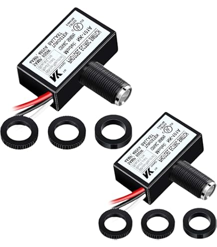 Outdoor Photocell Light Sensor - Dusk To Dawn Automatic Switch For Street & Garden Lamps, 120V AC