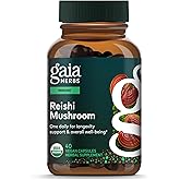Gaia Herbs Reishi Mushroom - Traditionally Used to Support a Healthy Immune System & Heart Health - Adaptogen Herbal Supplement for Longevity Support* - 40 Vegan Liquid Phyto-Capsules (40 Servings)