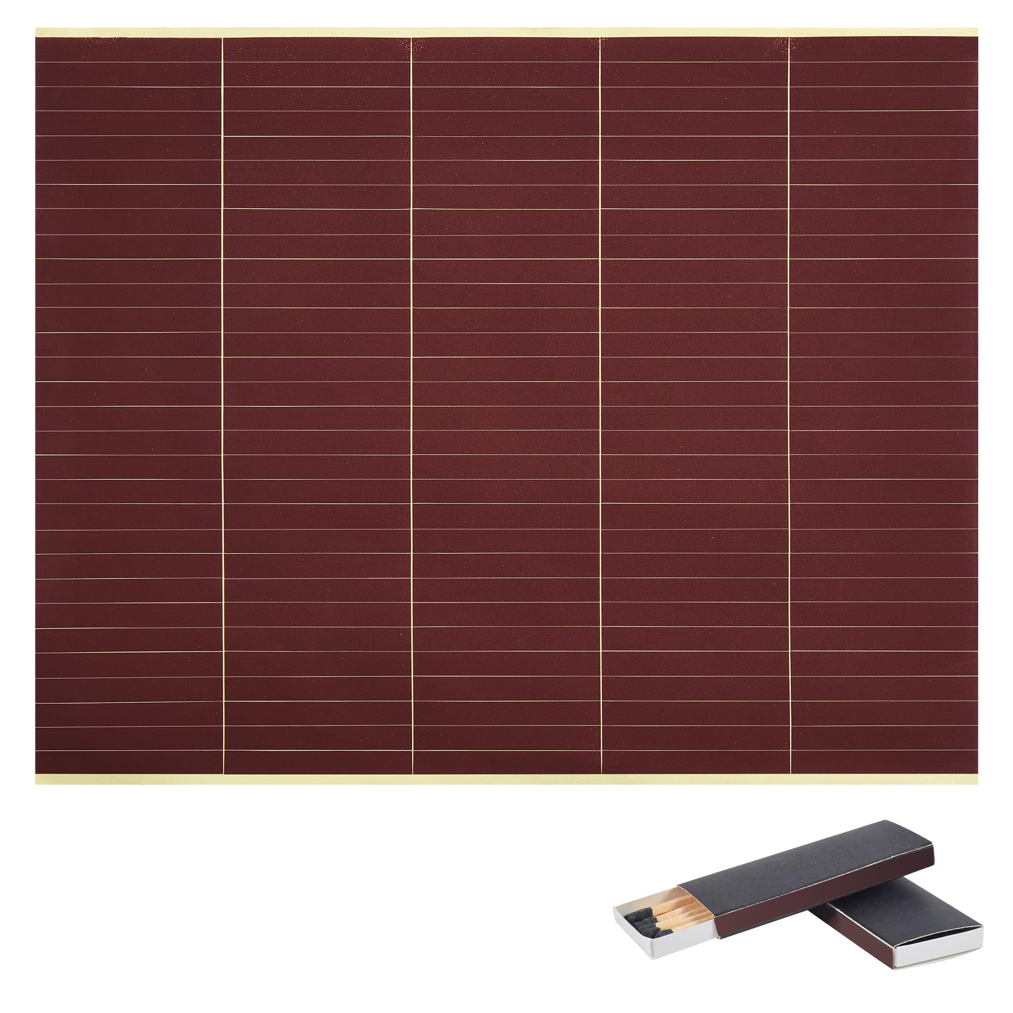 Photo 1 of Self Adhesive Match Striker Paper 21x27cm, Sheet of Match Striker Paper with Honeycomb Pattern for Emergency Fire Starter