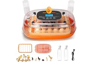 Incubators for Hatching Eggs, 24 Egg Incubator, Automatic Egg Turner with Humidity Control & Digital Temperature, Hatch Day, 