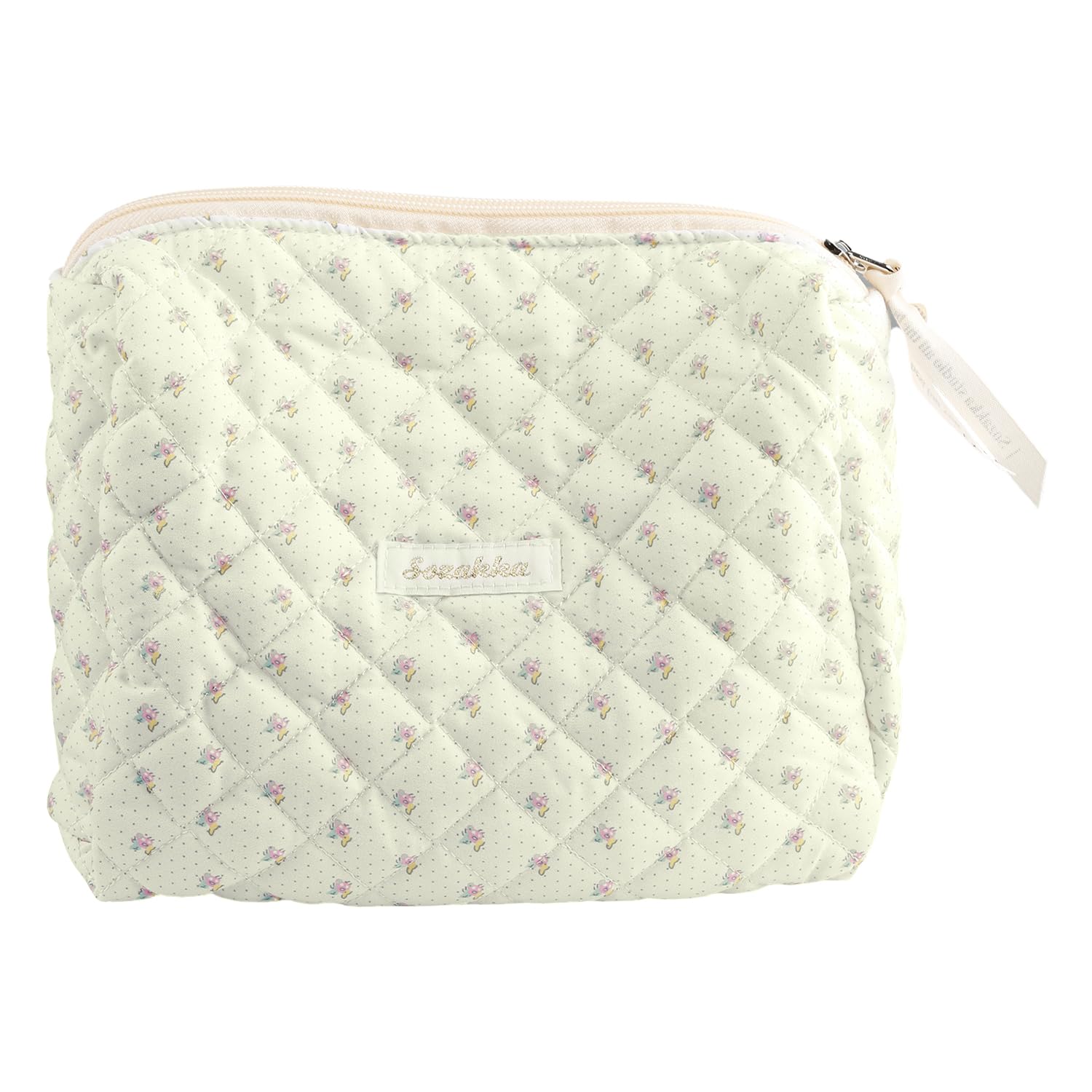 Rumyve Cosmetic Bag,Large Capacity Portable Travel Makeup Bags,Toiletry Bag Pouch Storage Organiser Gifts for Women Ladies Girls(Floral)