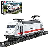 Reobrix Train Building Blocks Set 66802, German BR101 Electric Locomotive Building Toy Model Kit, Collectible Rail Train Disp