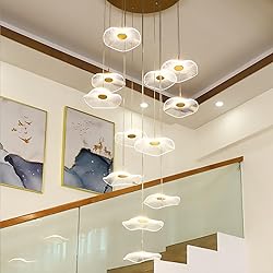 ziidoo High Ceiling Chandelier - 12-Light Dimmable