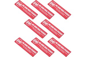 MERRYHAPY 8pcs Waterproof No Junk Mail Stickers for Residential Mailbox Outdoor Decals No Flyers Warning Sign