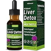 Herbmood Milk Thistle Liver Detox Drops, Cardo Mariano (con Silimarina) y Diente de León para el Hígado Graso, Liver Support Supplement w/Artichoke & Dandelion Extract for Liver Cleanse & Repair. 2oz