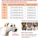 HEELE Dog Muzzle Soft Nylon Breathable Adjustable Loop Velcro Cyan Flower XS view 3