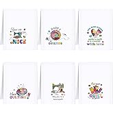 Fanfanwin 6 Pcs Funny Sewing Gifts Kitchen Towels Set, Quilting Gifts for Women Dish Towel 16x24 Inch, Decorative Hand Tea Kitchen Dishcloth for Quilter Sewing Lovers Women Mom Seamstress Birthday