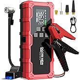 7000A Jump Starter with Air Compressor, 21800mAh 150PSI Portable Car Battery Jump Starter (All Gas/16L Diesel), 12V Supersafe Jump Box Car Battery Booster with Jumper Cables, Lights